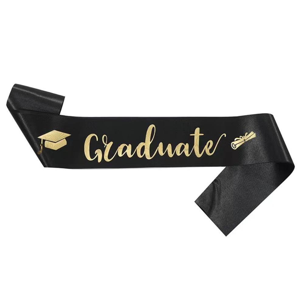 5pcs Satin Graduation Sash Belts Adjustable Bachelor Sash Congratulations Straps Photo Booth