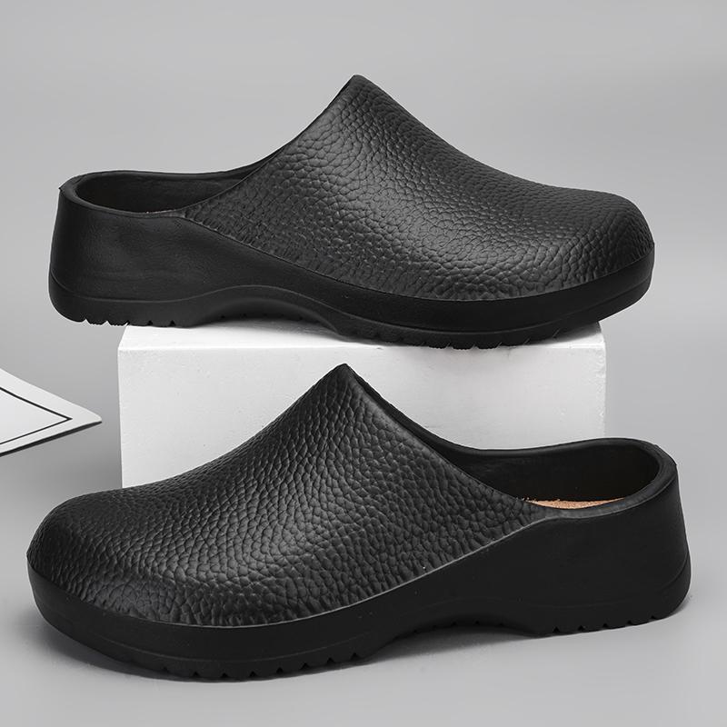 Fashion Men's Summer Slippers Non-slip Oil-resistant Chef Shoes Kitchen Shoes For Men Nurse Work Shoe Casual EVA Lightweight Soft Clogs