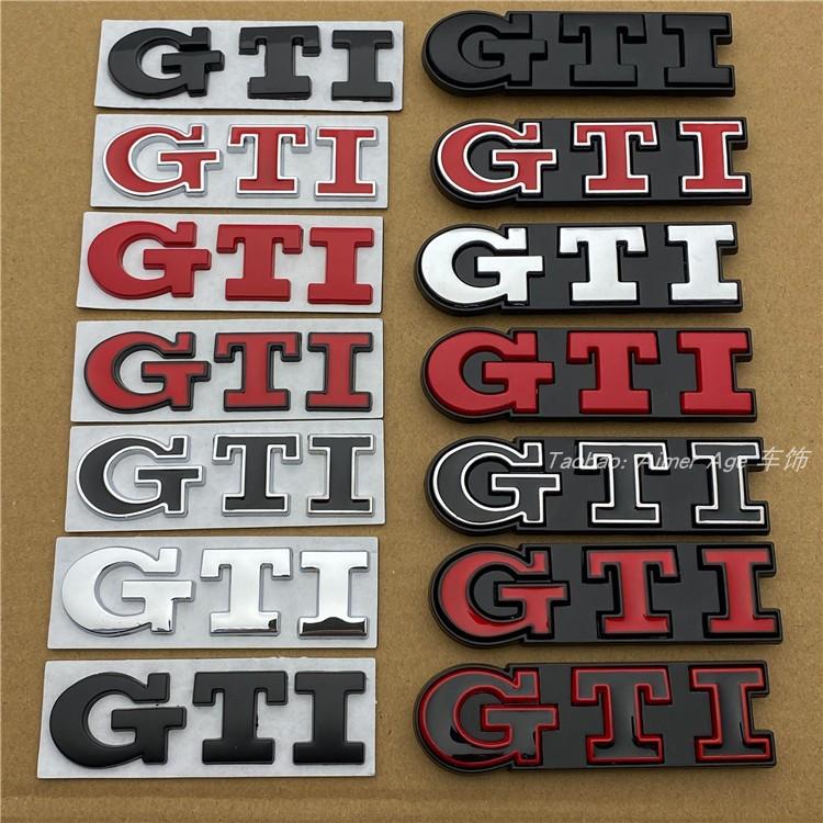 AABIK1 Metal Car Front Grille Emblem Badge for Volkswagen GTI Logo Polo Caddy Golf 4 5 6 8 Jetta Tiguan Touran Passat T-Roc MK3 MK4 MK5