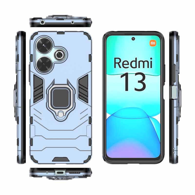 Shockproof Case For Xiaomi Redmi 13 Note 12 Pro Plus 12S 13C Ring Armor Holder Back Coque for POCO F6 X6 M6 Pro 4G Phone Cover