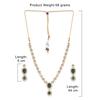 Ожерелье и серьги ZAVERI PEARLS Gold Tone Kundan & Green Stones из свадебной коллекции