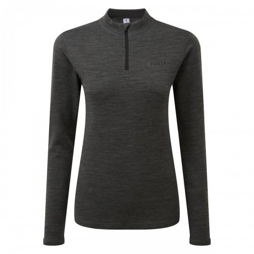 TOG24 Womens/Ladies Nevis Merino Wool Zip Neck Base Layer Top
