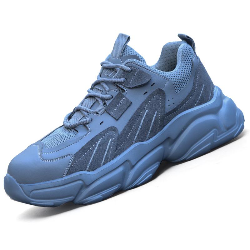 Новая защитная обувь, мужская обувь со стальным носком, противоразрывная, противоколотая защитная обувь, противоожоговая, износостойкая, дышащая, легкая.