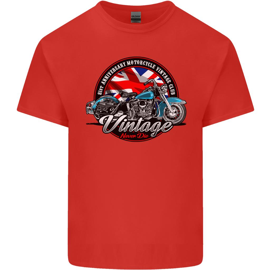 British Motorcycle Union Jack Flag Biker Chopper Unisexs Light Cotton TShirt
