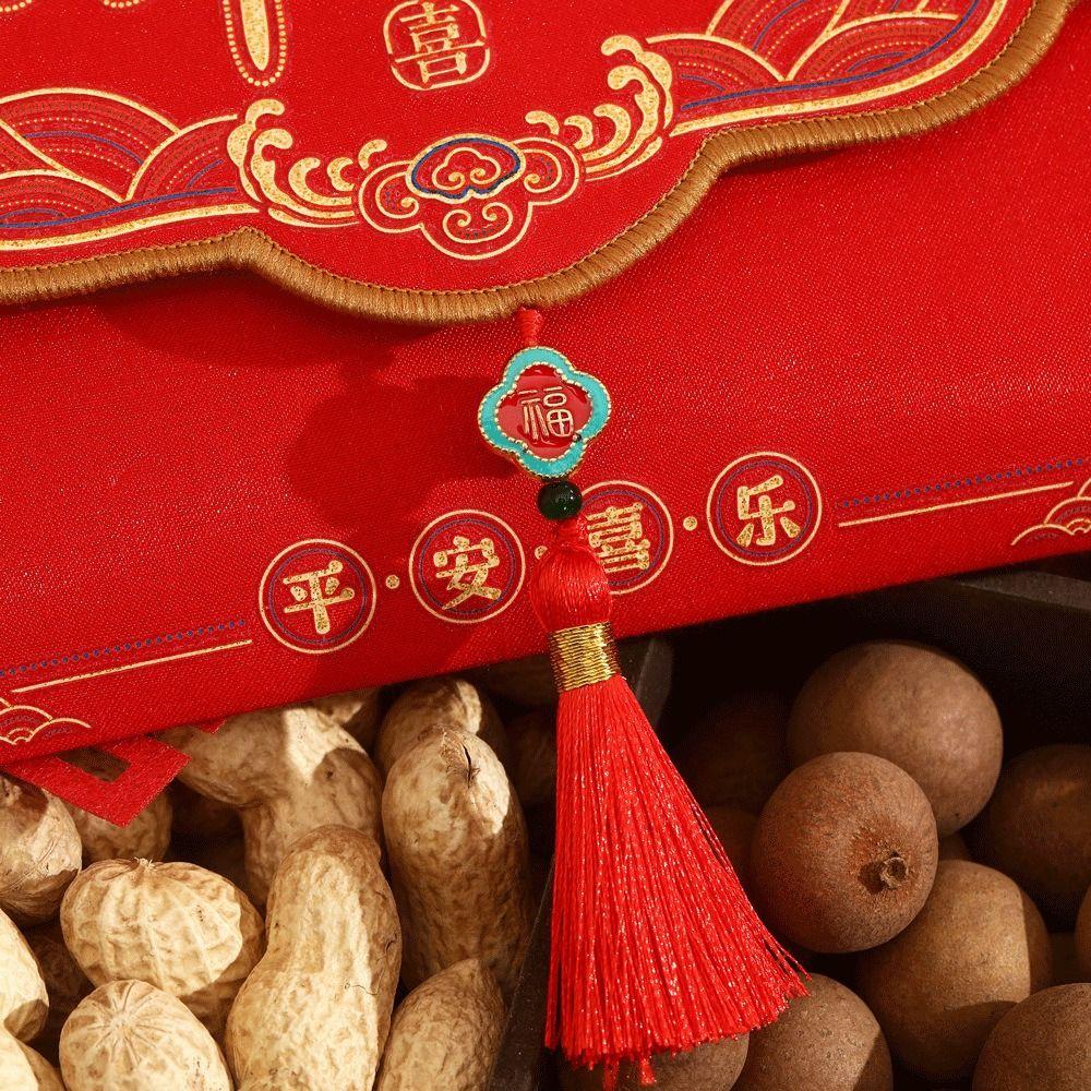 Tassels Money Red Pocket Blessing Words New Year Money Bag Brocade Red Envelope Chinese Wedding