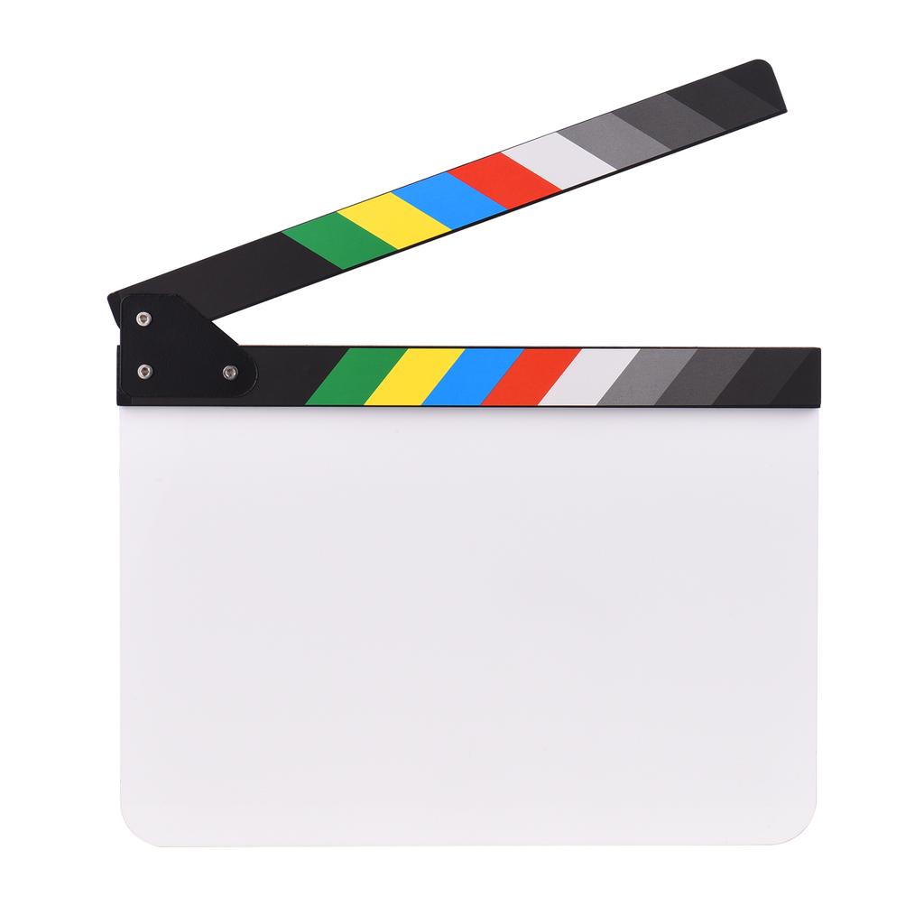 30 * 24cm/ 12 * 9in Acrylic Film Clapboard Movie Directors Clapper Board Slate Cut Action Scene