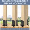 4Pcs Post Brackets Rustproof High Durability Adjustable DIY Heavy Duty Wood Fence Deck