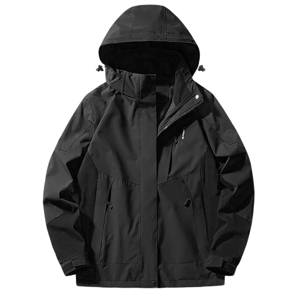 Женский однотонный костюм для улицы с капюшоном и длинными рукавами, ветрозащитная и водонепроницаемая тонкая куртка Ehplore