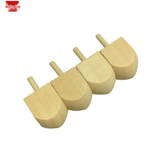 В наличии Четырехсторонний деревянный волчок с музыкальными символами из бука - Деревянная настольная декомпрессионная игрушка-украшение.