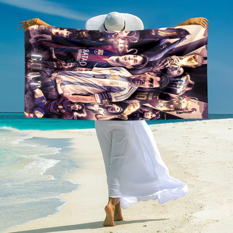 1pc Messis Celebration Moment Microfiber Quick Dry Beach Towel Absorbent Soft Oversized Sand Free Towel for Travel Pool Gym Swimming Yoga 20a178