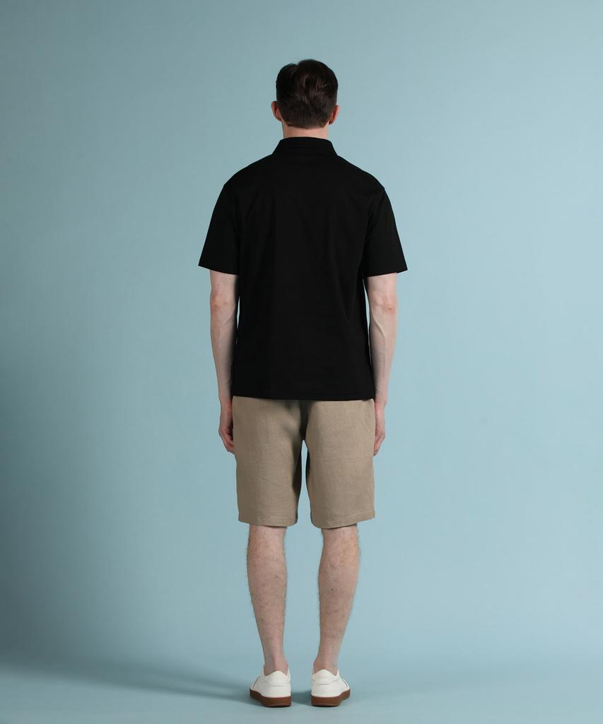 PANICALE Black Logo Short Sleeve Polo Shirt