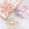 Elegant Pearl Crab Clip Non-slip Floral Hair Clip Shiny Flower Hair Claw  Girls