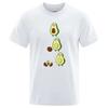 Cartoon Cute Avocado Funny Man Clothing Hip Hop Loose T-Shirts Breathable Street Tops Pattern Cotton Sportswear Tshirt 80402