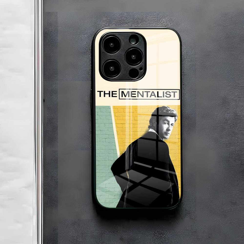 ТВ Чехол для телефона The M-Mentalist Для IPhone 17 Air 16 E Pro Max 15 14 13 Mini 12 Pro 11 Max Plus Черная Стеклянная Крышка