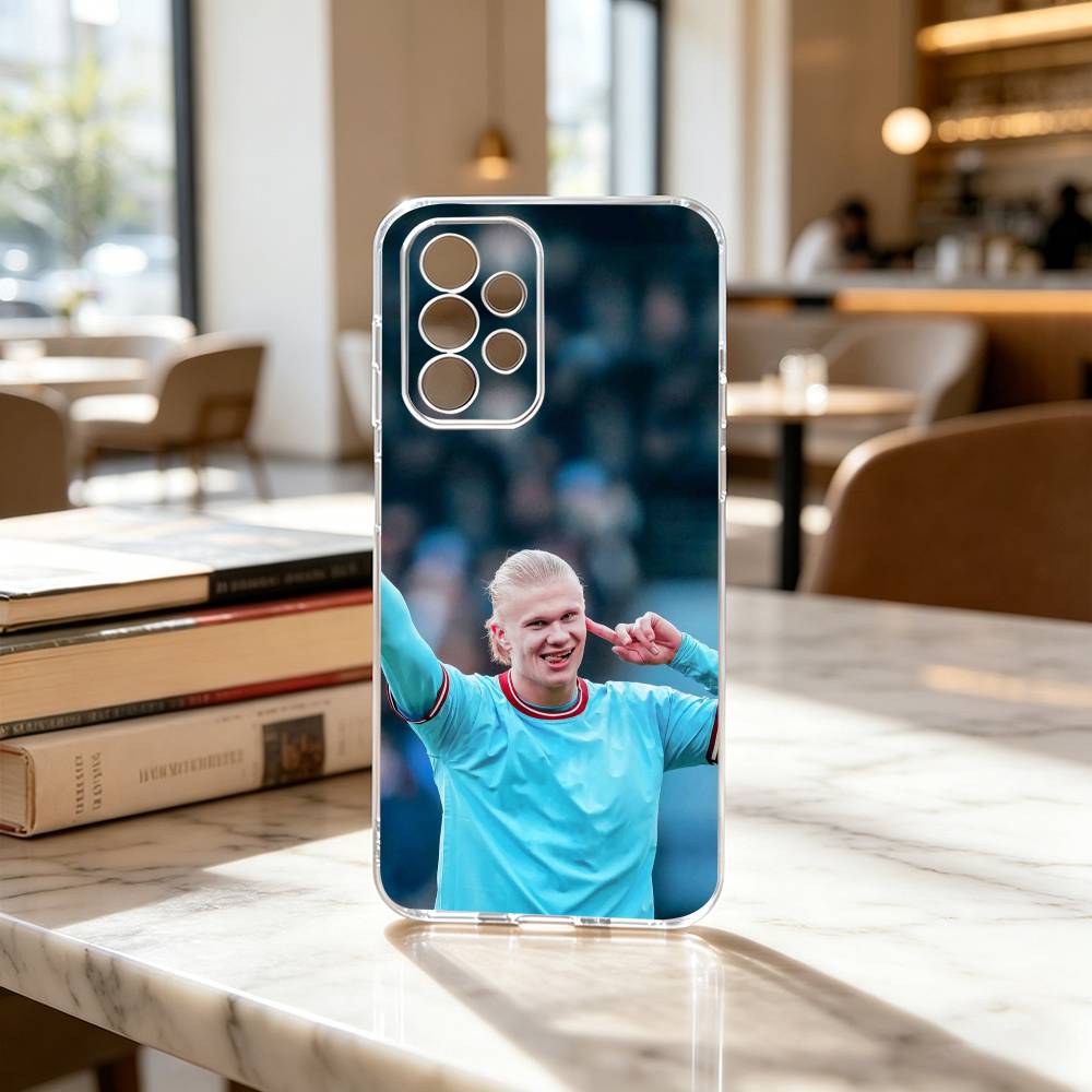 F-Football E-Erling H-Haaland Phone Case For Samsung S25,S24,S21,S22,S23,S30,Ultra,S20,Plus,Fe Transparent Cover