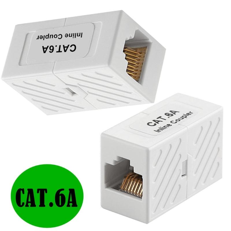 Сетевой разъем RJ45 Cat6 Cat6A Удлинитель Ethernet-кабеля Встроенный соединитель для домашнего офиса Для нескольких устройств