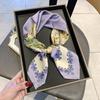 Женский шелковый шарф: Модный, Универсальный, Высококачественный Квадратный, Корейский Стиль, Ретро Весенне-Осенний Шарф-Платок Сумка-Шарф