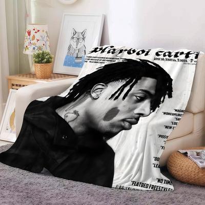 Американский рэпер Playboi Carti Плед для дивана, офиса, кровати, самолета, путешествий, сна, чтения, отдыха, кемпинга Мягкий и теплый