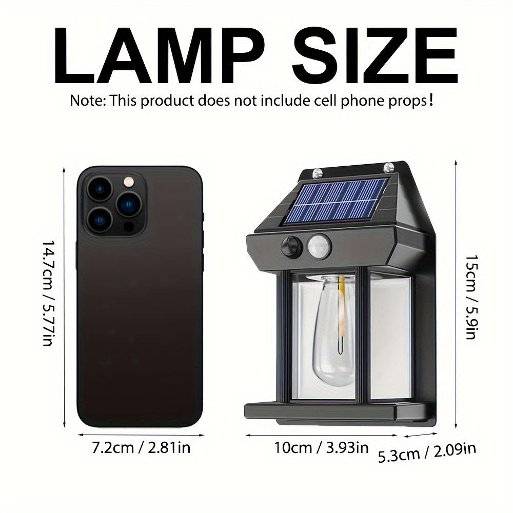 Солнечный настенный светильник с вольфрамовой нитью накаливания – водонепроницаемый уличный светильник IP65 с датчиком движения и 3 режимами для освещения садового ограждения двора