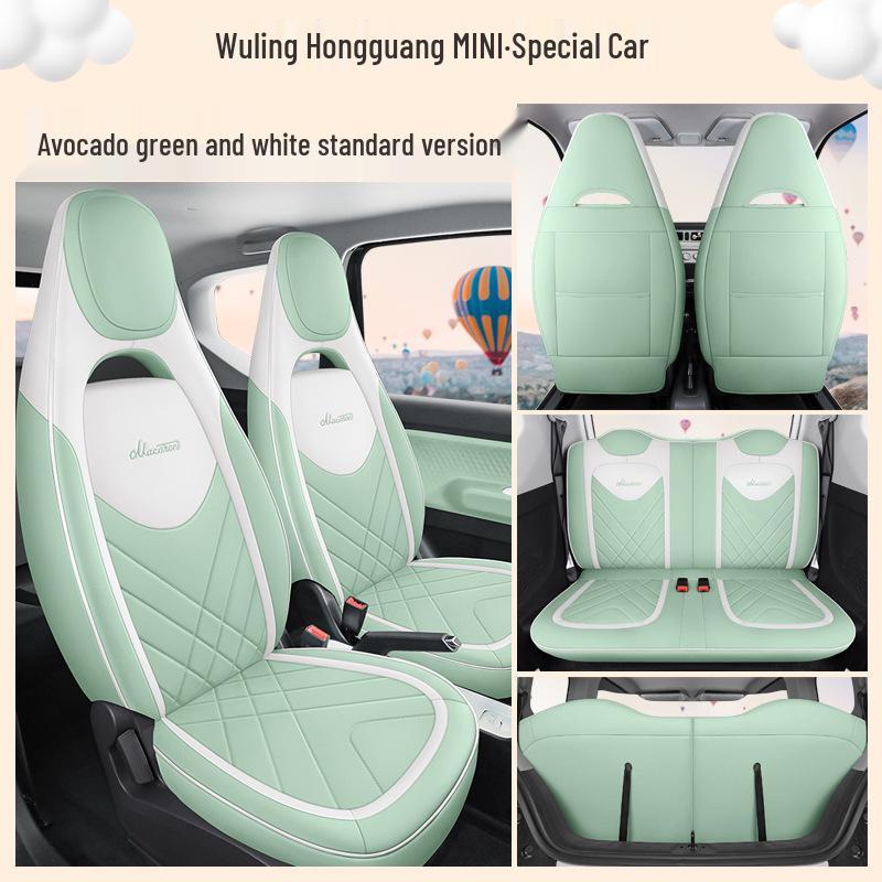 Wuling Hongguang Mini Macaron Full Leather Cartoon Seat Cover for MINIEV