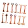 16G Steel Lip Bar Labret Rings Tragus Stud Piercing Jewelry Silver