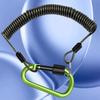 Multifunctions Fishing Safety Lanyards Retractable Coiled Tethers with Carabiner