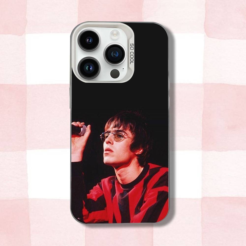 Чехол для телефона L-Liam Singer G-Gallagher Для iPhone 16,15,14,13,12,11,Pro,XS,Max,Plus,Mini,SE Белый Конфетный Матовый Ударопрочный Чехол
