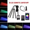 Neon LED Car Interior Ambient Foot Strip Light Kit Accessories Backlight Remote App Music Control Auto RGB Decorative Lamps
