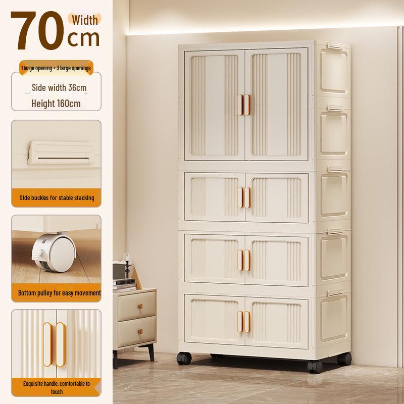 Детский шкаф и шкаф для хранения одежды, закусок и игрушек - Складной пластиковый ящик без установки