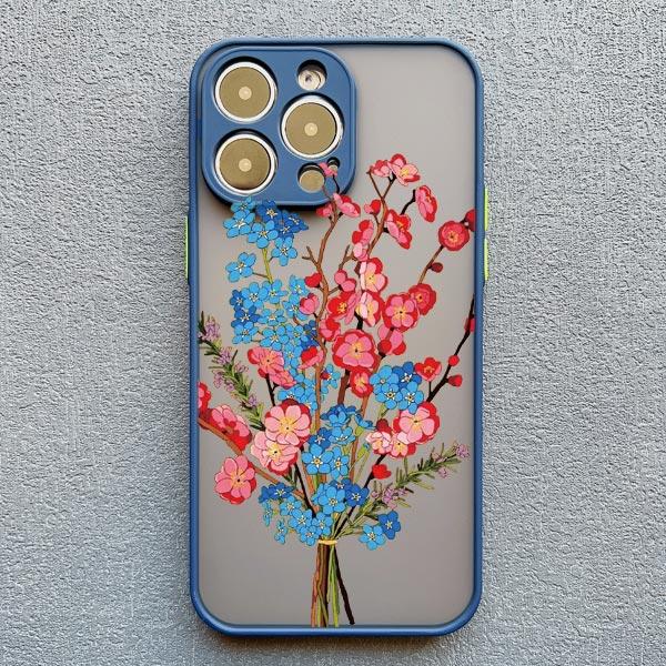Дизайн чехла для телефона с букетом цветов и листьев Для iPhone 15 14 13 12 11 Pro Max Plus Mini 7 8 Plus SE X XR XS Роскошная защитная крышка