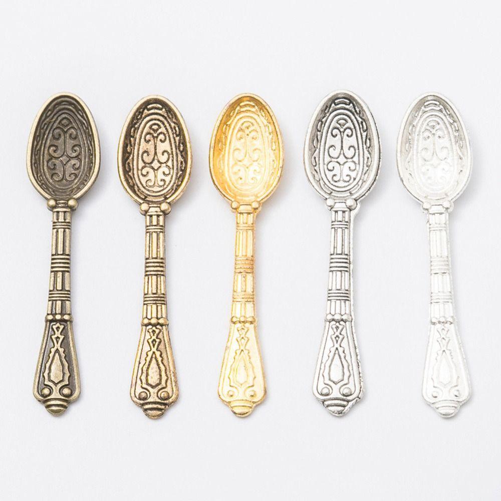 5/10 шт. АБС-пластиковые миниатюры кукольных домиков, столовые приборы, имитация ложки, украшения для кукольных домиков