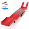 Wheelfun 3-Axle Plastic Semi-Trailer Flatbed 1502 1/18 Remote Control Tractor Truck Upgrade Parts for Huina 1501 RC Lorry Car Model