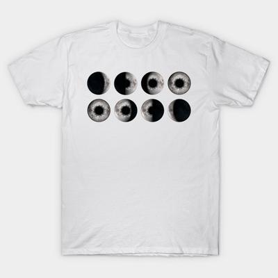 Футболка женская Moon Eye Phases 2 Harajuku Print Kawaii футболка летняя женская футболка с коротким рукавом топ футболка
