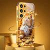 Treasure Luxury kitty Высококачественный чехол для телефона Электроокрашенный стеклянный чехол для телефона для Samsung Galaxy S26 S25 S24 S23 S22 S21 FE, Ultra, Plus