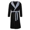 Men's Winter Lengthened Plush Shawl Bathrobe Home Clothes Long Sleeved Robe Coat