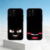 Чехол для телефона с мультяшным выражением лица Для iPhone 17,16,15,14,13,12,11 Plus,Pro Max,SE4 Мягкий силиконовый черный чехол