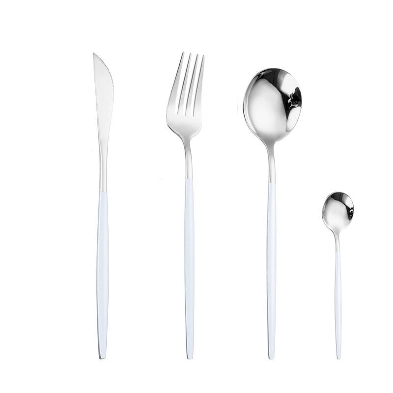 4 шт. Набор столовых приборов из нержавеющей стали, золотистого цвета, черная роскошная столовая посуда, столовые приборы, кухонные вилки, ложки, ножи