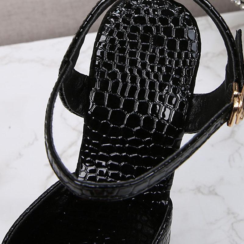 Women's New One Word Belt Sandals Summer Fashion All-match Net Red Sexy High Heels Stilettos 13cm Heel 3cm Platfrom LFD