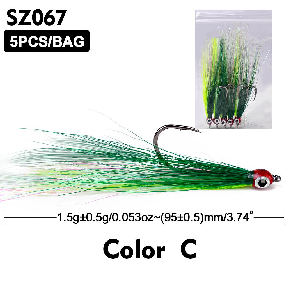 Биомиметический крючок для приманки, якорный крючок, крючок с перьями, привязка для волос, одинарный крючок, колючий рыболовный крючок, рыболовные снасти, аксессуары для рыбалки на открытом воздухе