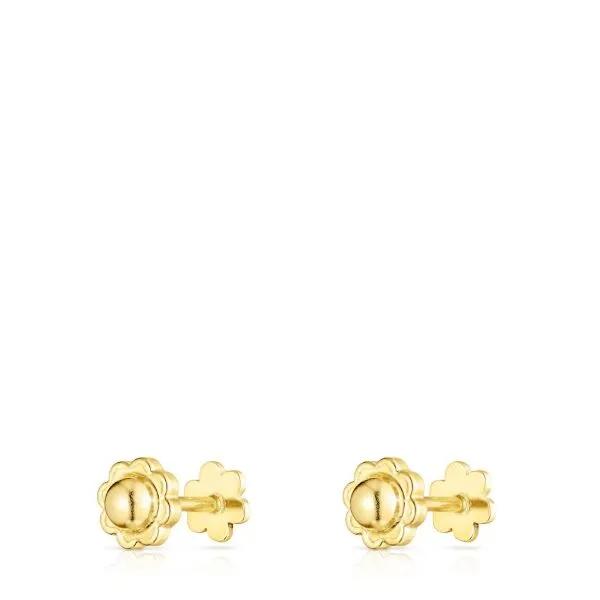 [TOUS] 18K Gold Basic Flower Earrings 1003595600