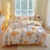 Flower Botanical Duvet Cover Set 3pcs Floral Bedding Set for Kids and Adults Comforter Covers Pillowcases, Washable Home Textil