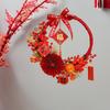 Red Berries Wreath Artificial Garland Hanging Ornament for Chinese New Year Home Window Decoration