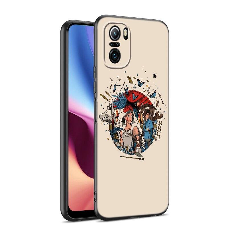 Чехол «Принцесса Мононоке» с аниме для Xiaomi Mi Redmi POCO X3 NFC GT F3 M3 10T 11T 7 7A K20 K40 Pro 11i A2 11 Lite CiVi, черный чехол