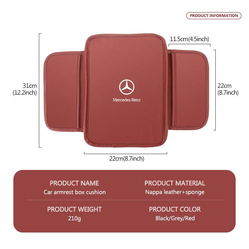 WLG4 Car Center Console Armrest Dust-proof Storage Protector Mat For Mercedes Benz W211 W124 W176 W177 C180 C200 C260 C300 GLC CLE