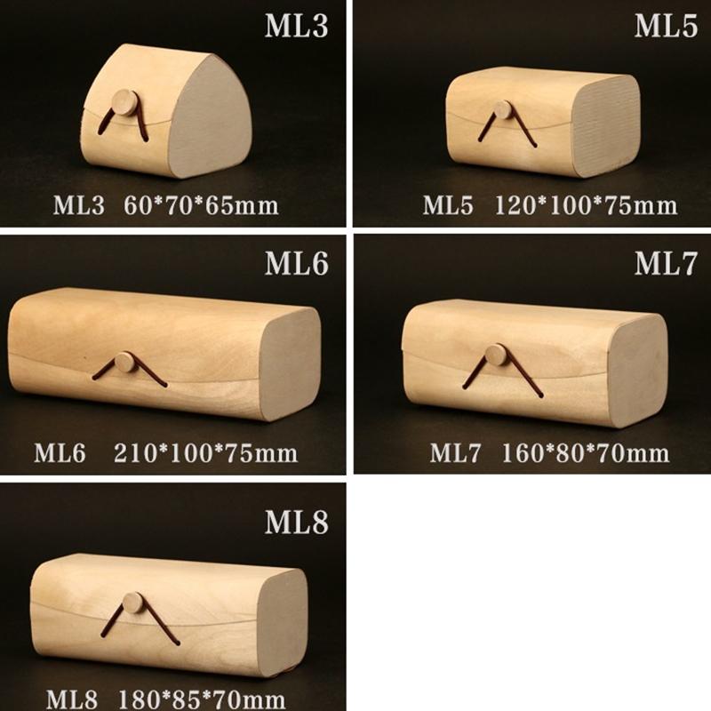 1 шт. деревянная коробка для хранения, простая деревянная коробка с крышкой, подарочные коробки, изогнутый подарочный упаковочный чехол для дома, товары для хранения, украшения, органические ювелирные изделия