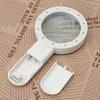 30X LED Magnifying Glass Handheld Lighted Magnifier Double Glass Lens Jewelry Magnifier