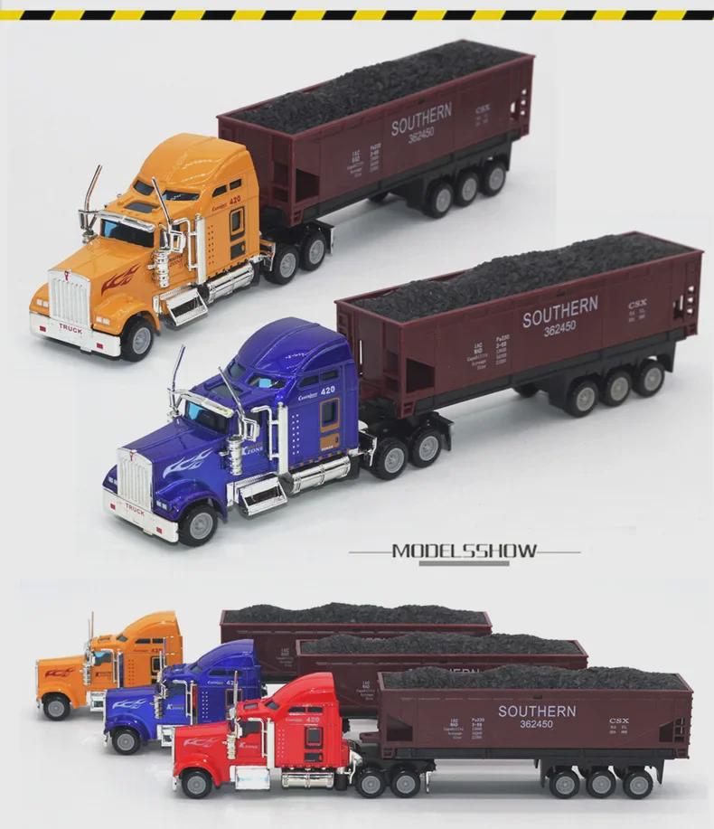 Американский грузовик Optimus Prime, большой нефтяной танкер, транспортер, сплав, модель игрушки для мальчиков