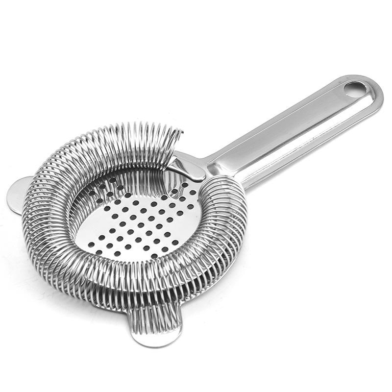 304 Stainless Steel Cross Ice Strainer & Jigger - Cocktail Bartending Tool