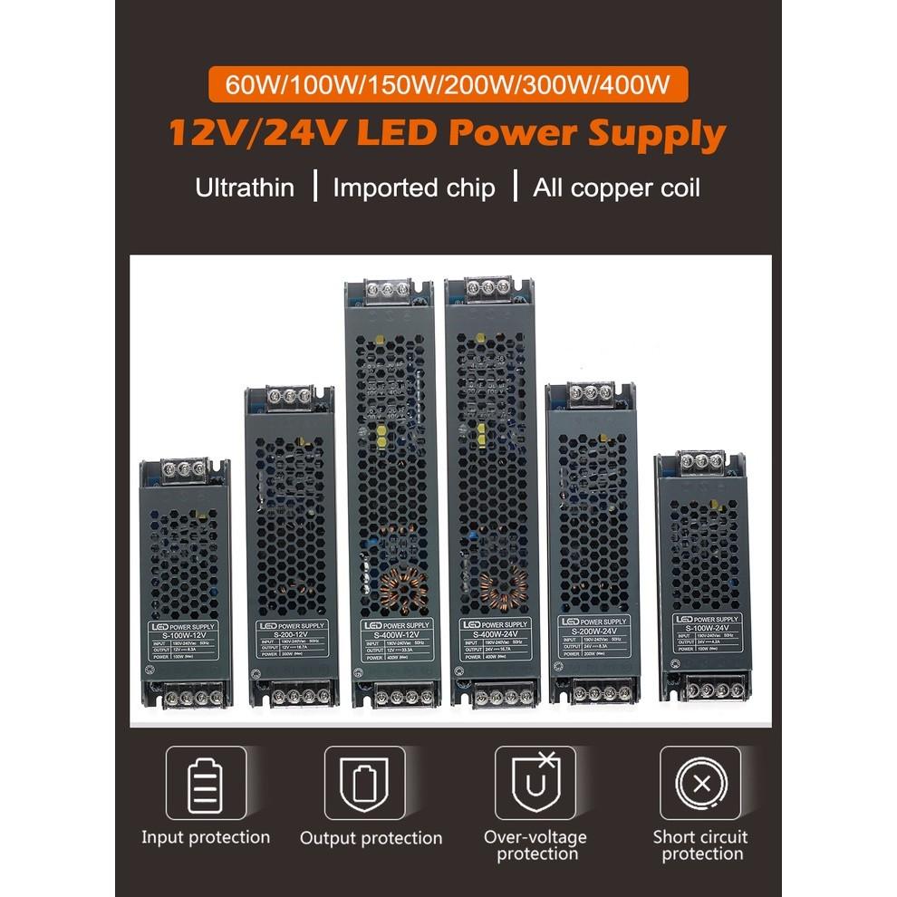 Улучшенный светодиодный драйвер из алюминиевого сплава, бытовой источник питания 12 В/24 В, портативные световые трансформаторы для светодиодной ленты