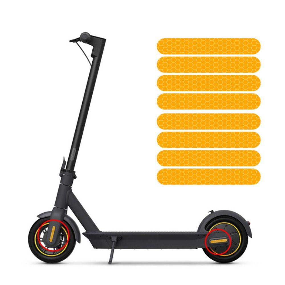 8PCS Safety Warning Reflective Stickers Reflect All Light Sources Car Parts  Motorcycle